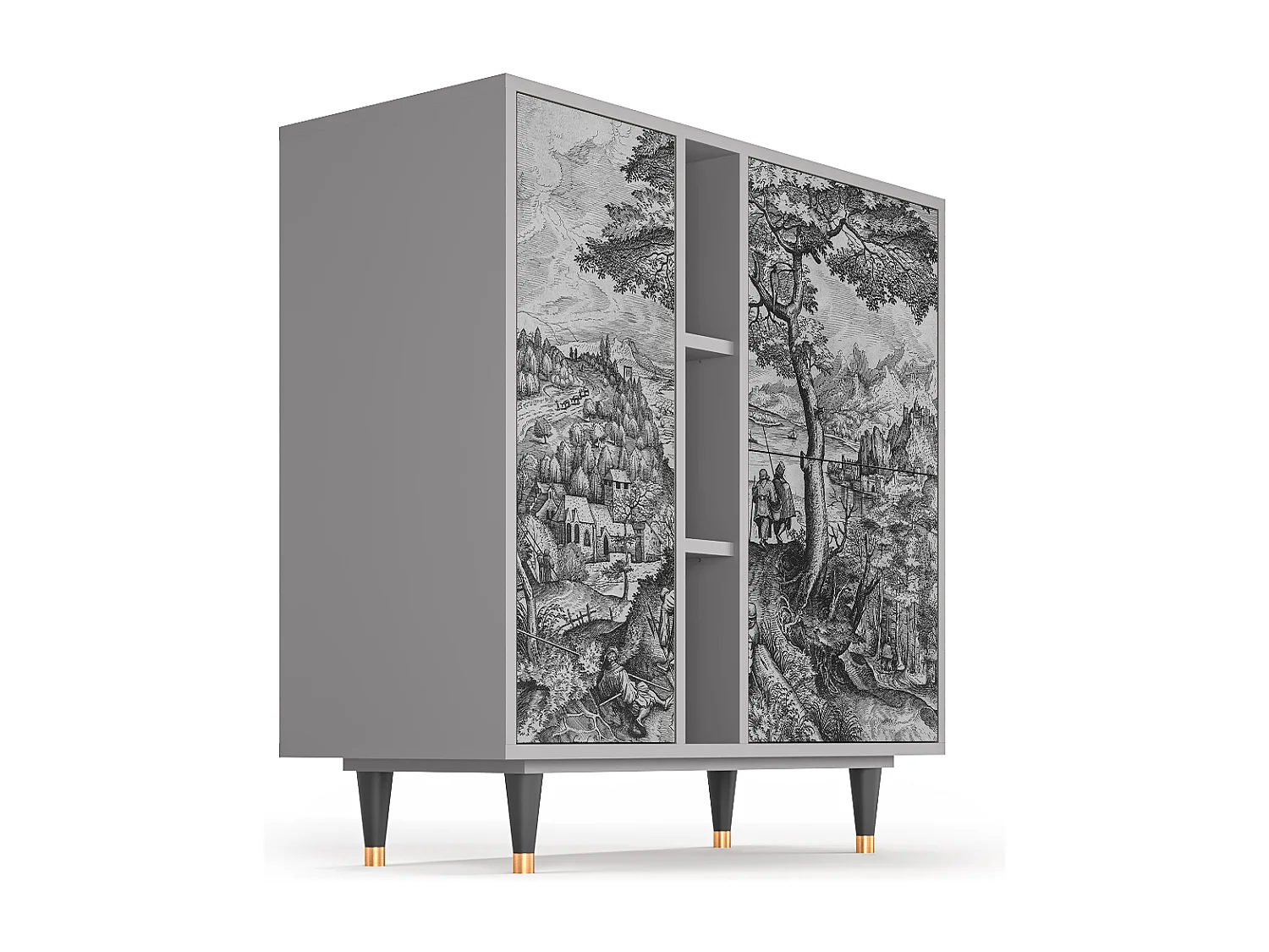 Sideboard - 94х96х41 cm - BS5 - Milites Requiescentes, Grau