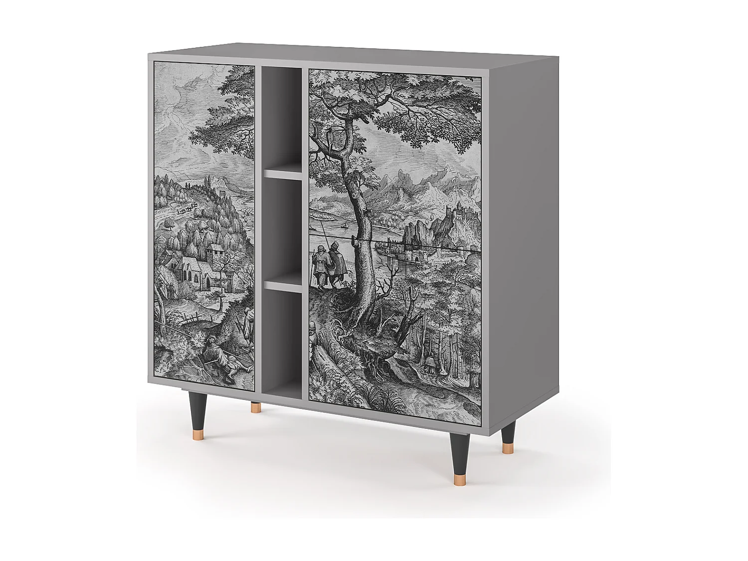 Buffet - 94х96х41 cm - BS5 - Milites Requiescentes, Gris