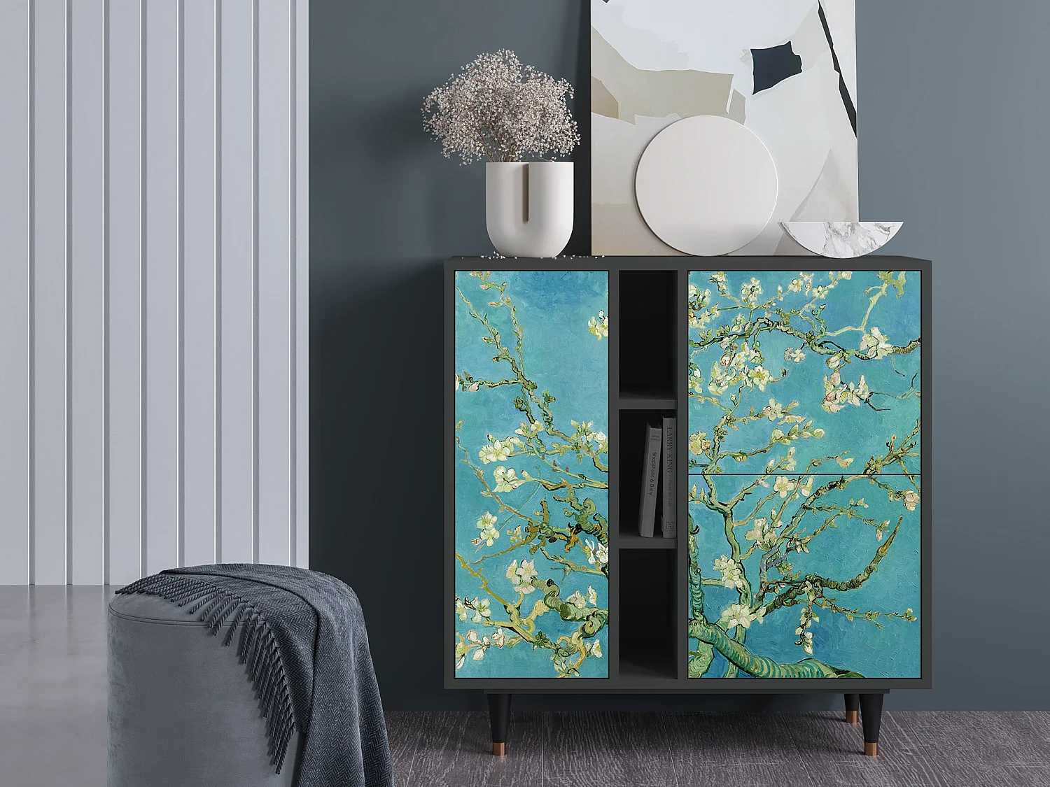 Aparador - 94х96х41 cm - BS5 - Almond Blossom, Antracita