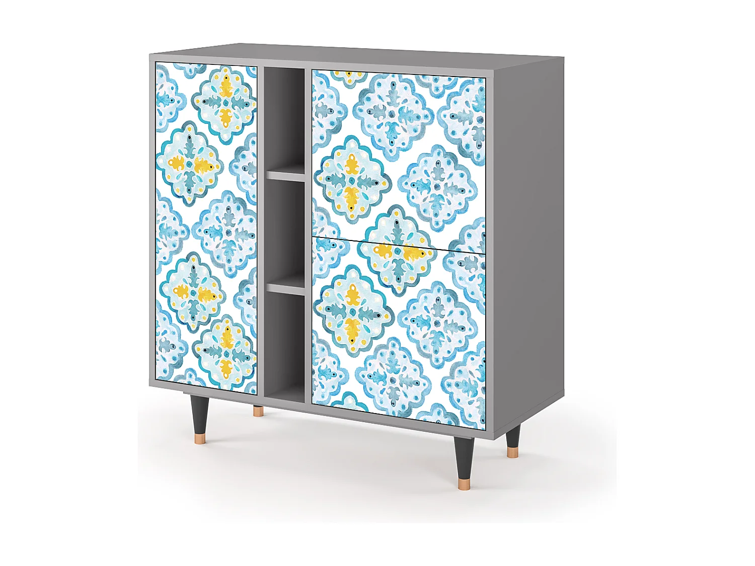Credenza - 94х96х41 cm - BS5 - Portugese tiles, Grigio