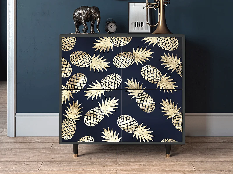 Sideboard - 94x96x48 cm - BS3 - Sunny Pineaple, Anthrazit