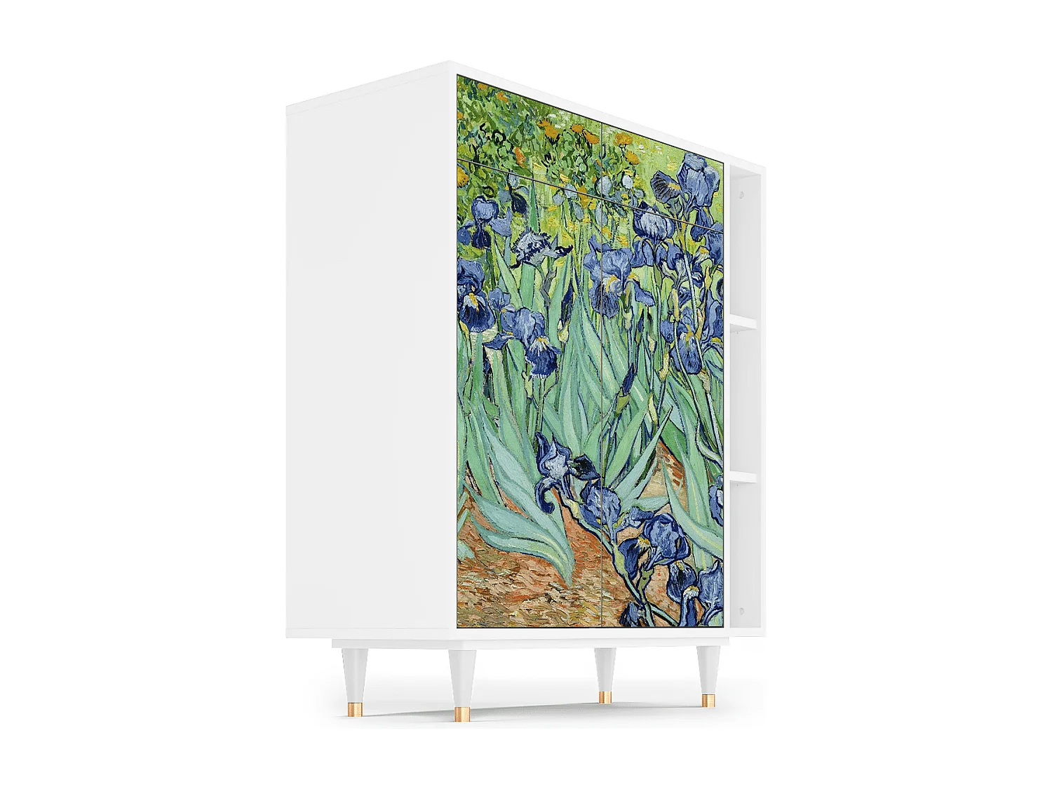 Buffet - 96х110х41 cm - BS6 - Irises , Blanc