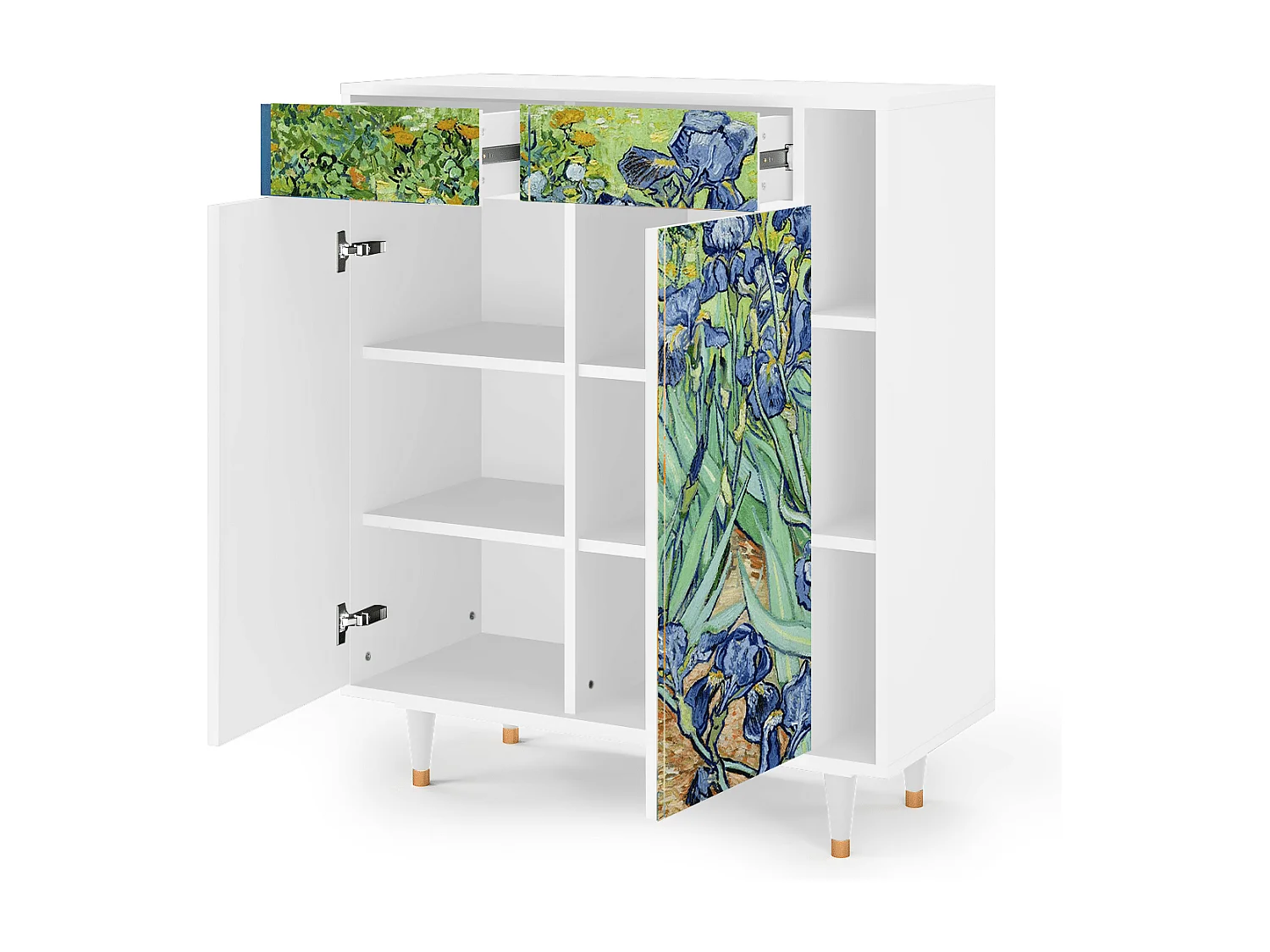 Buffet - 96х110х41 cm - BS6 - Irises , Blanc