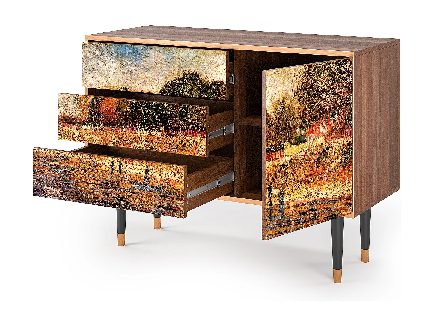 Buffet - 115х84х41 cm - S3 - The Banks, Noyer