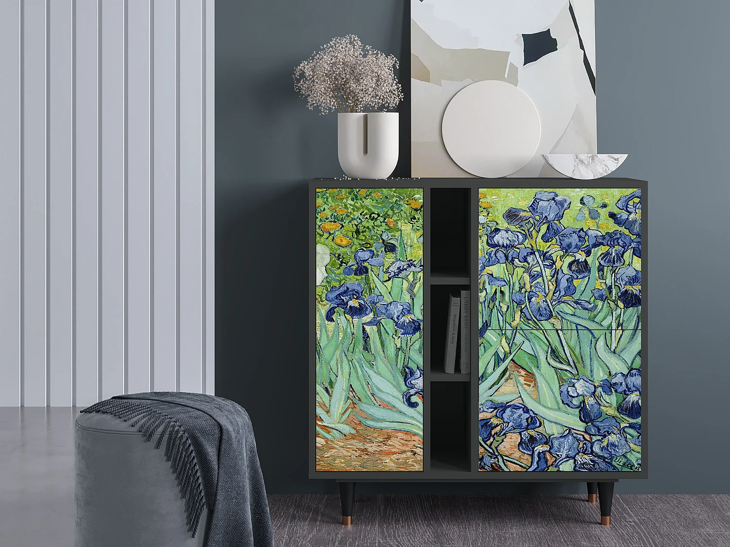 Buffet - 94х96х41 cm - BS5 - Irises , Anthracite