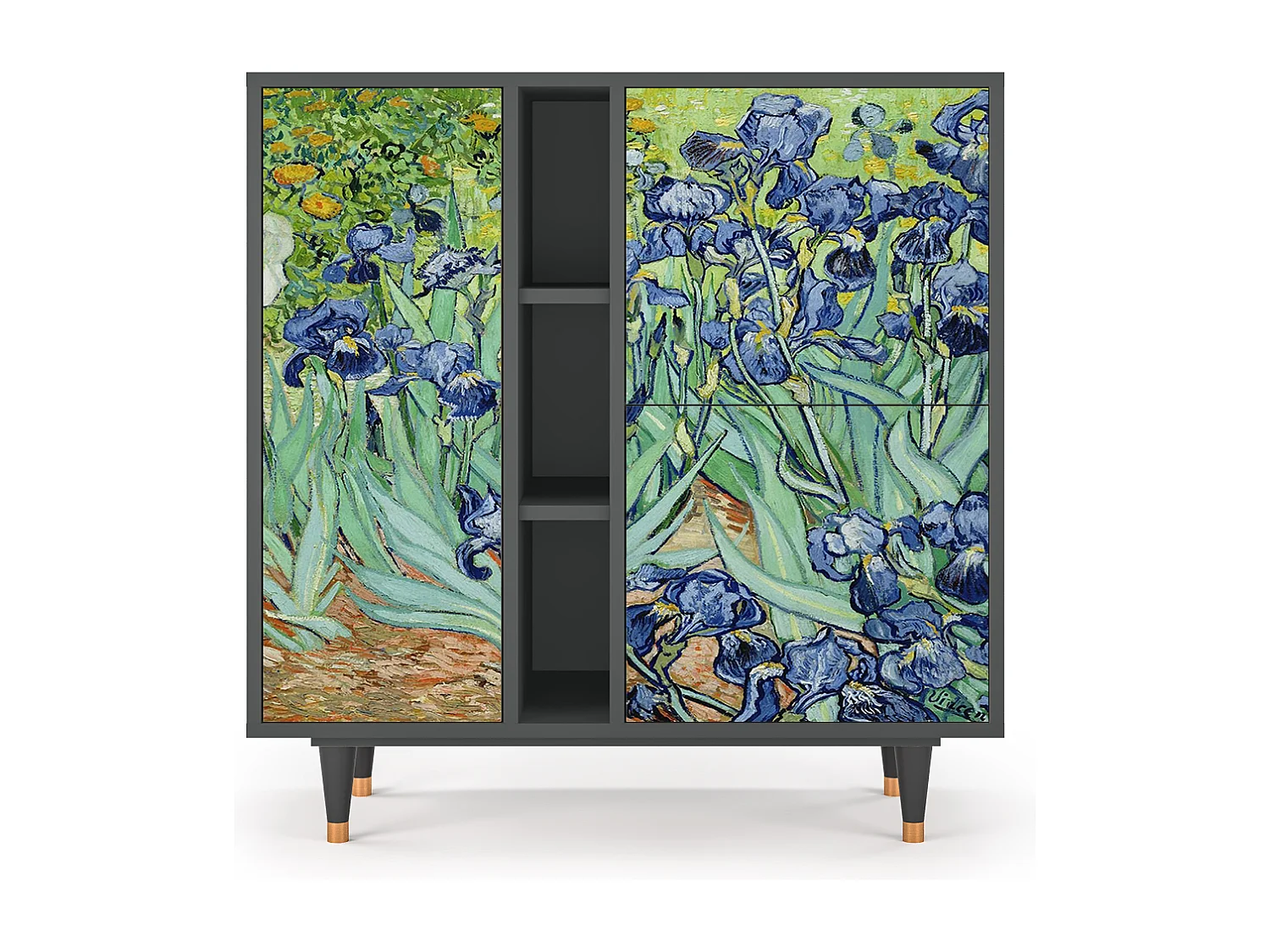 Aparador - 94х96х41 cm - BS5 - Irises , Antracite