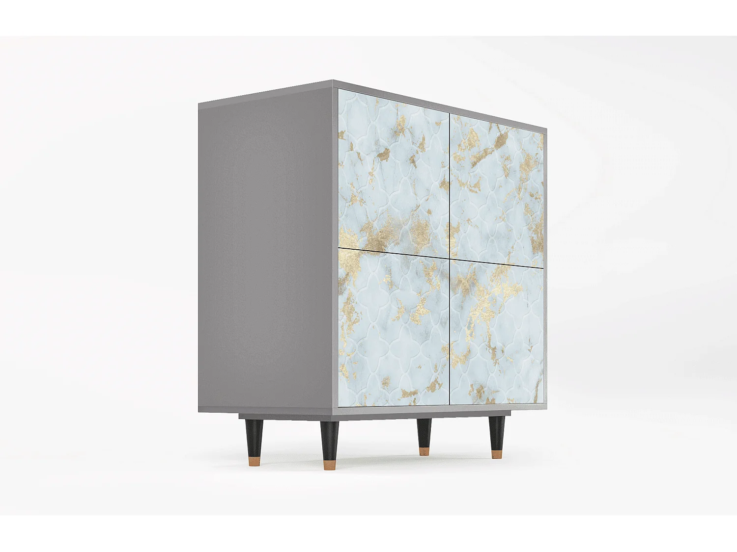 Buffet - 94x96x48 cm - BS3 - Golden Waves, Gris