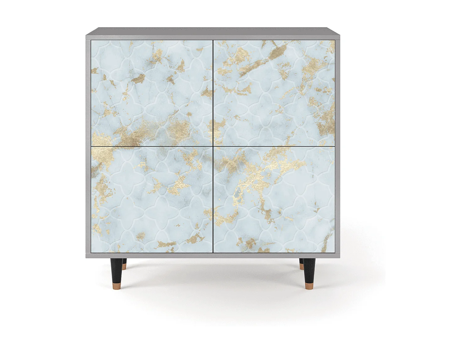 Sideboard - 94x96x48 cm - BS3 - Golden Waves, Grau