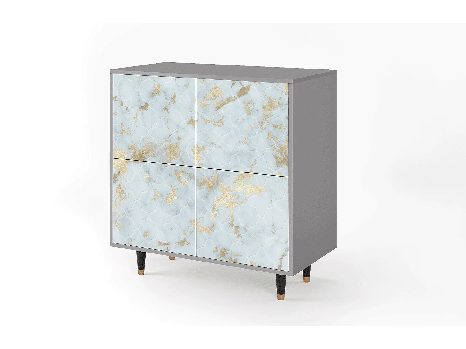 Sideboard - 94x96x48 cm - BS3 - Golden Waves, Grau