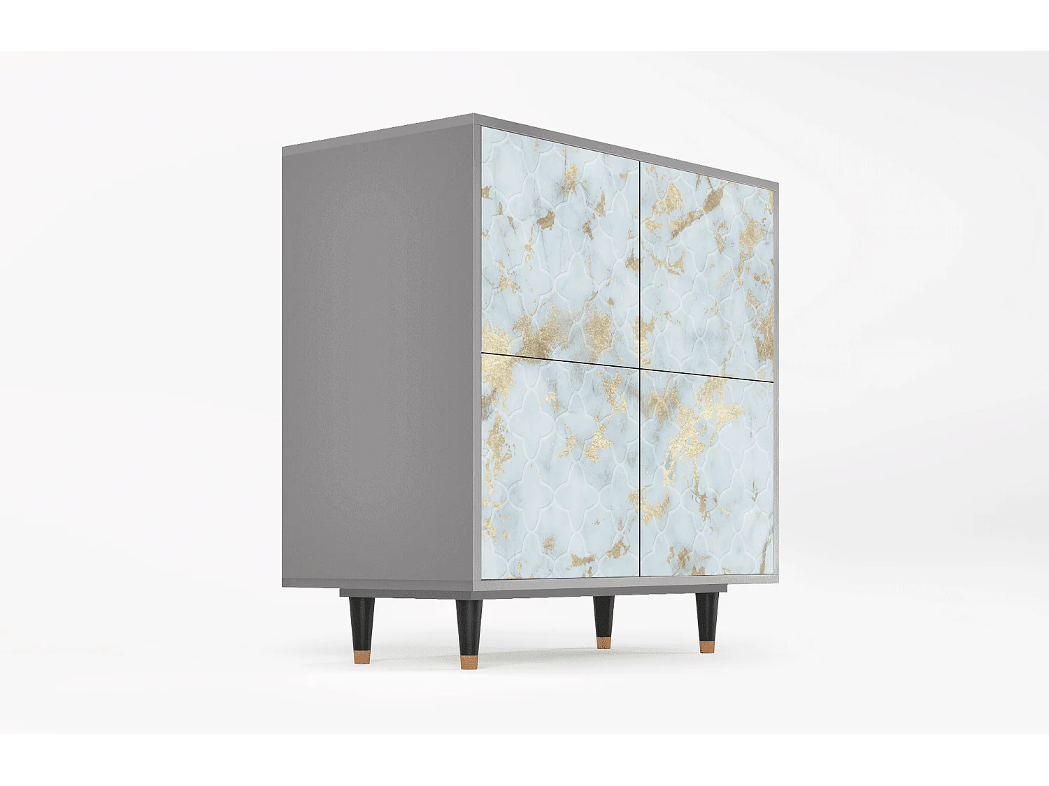 Sideboard - 94x96x48 cm - BS3 - Golden Waves, Grau