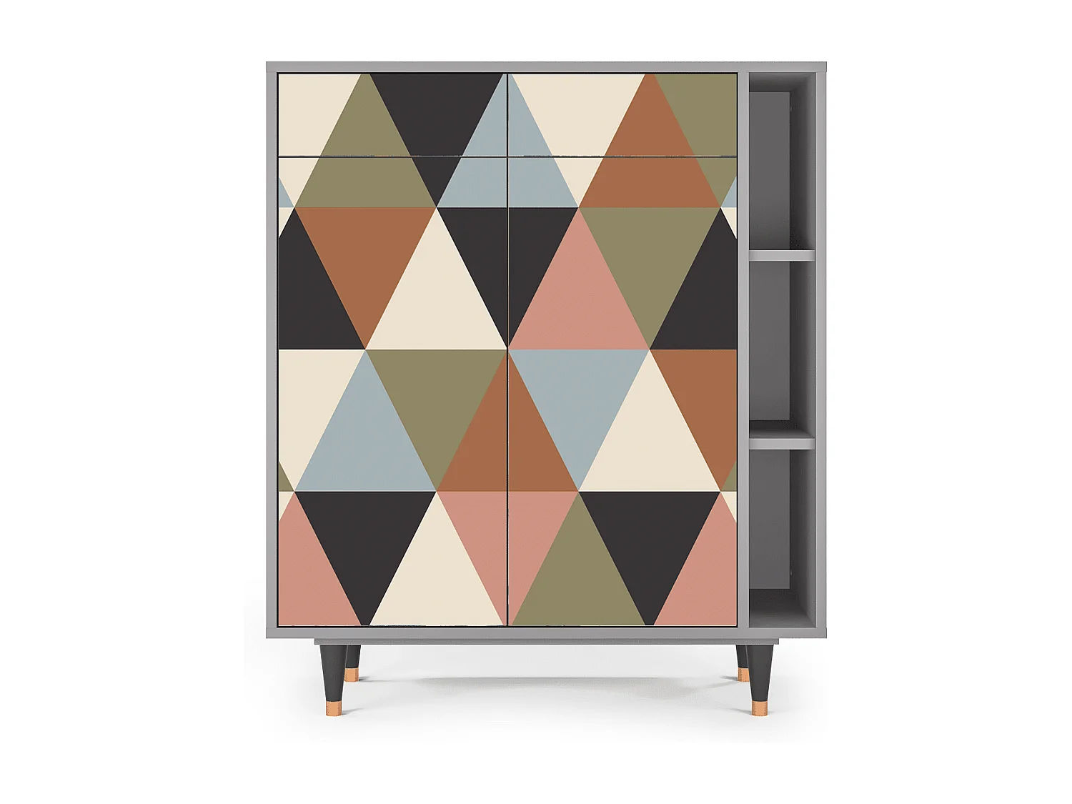 Credenza - 96х110х41 cm - BS6 - Royal Triangles, Grigio
