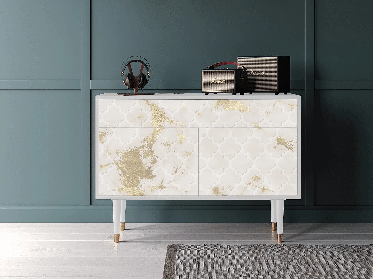 Aparador - 115x85x48 cm - BS4 - Sahara desert, Blanco