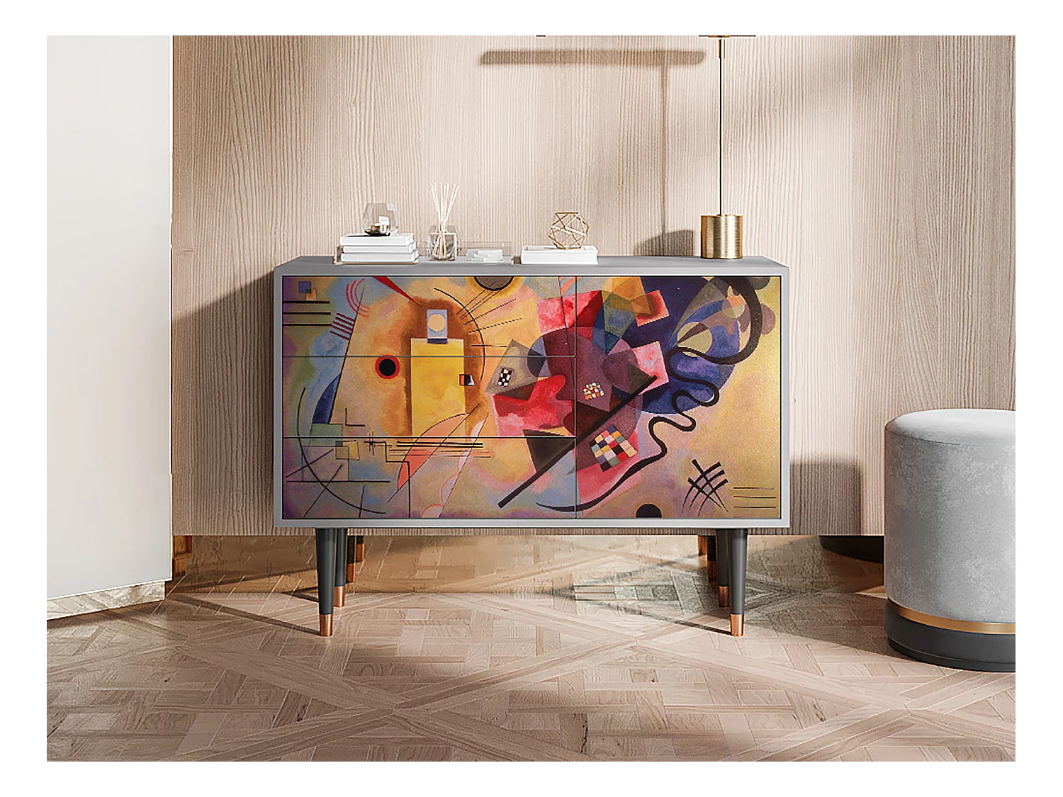 Kredens - 115х84х41 cm - S3 - Modern Art, Szary
