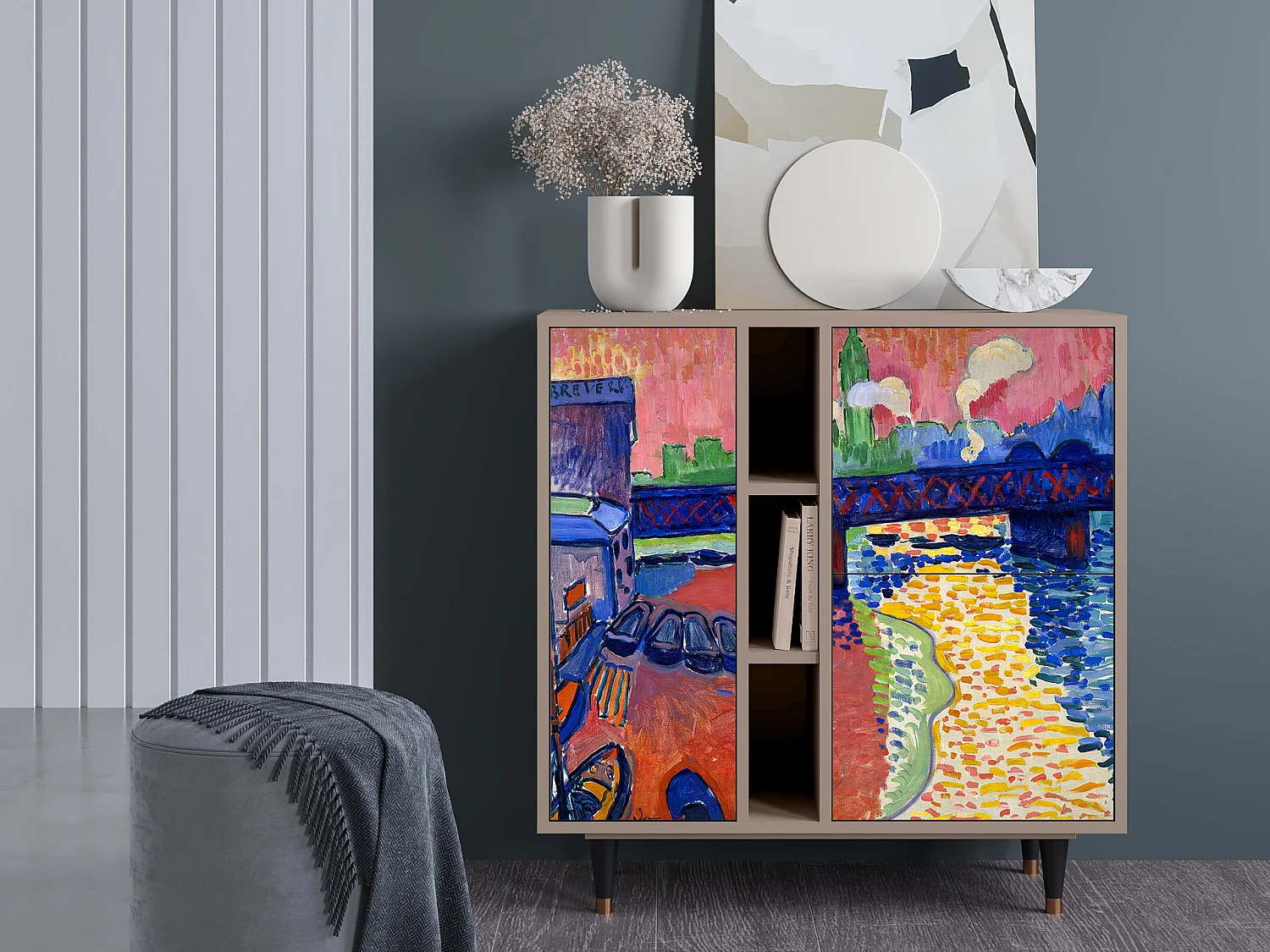 Credenza - 94х96х41 cm - BS5 - Charing Cross Bridge, Latte