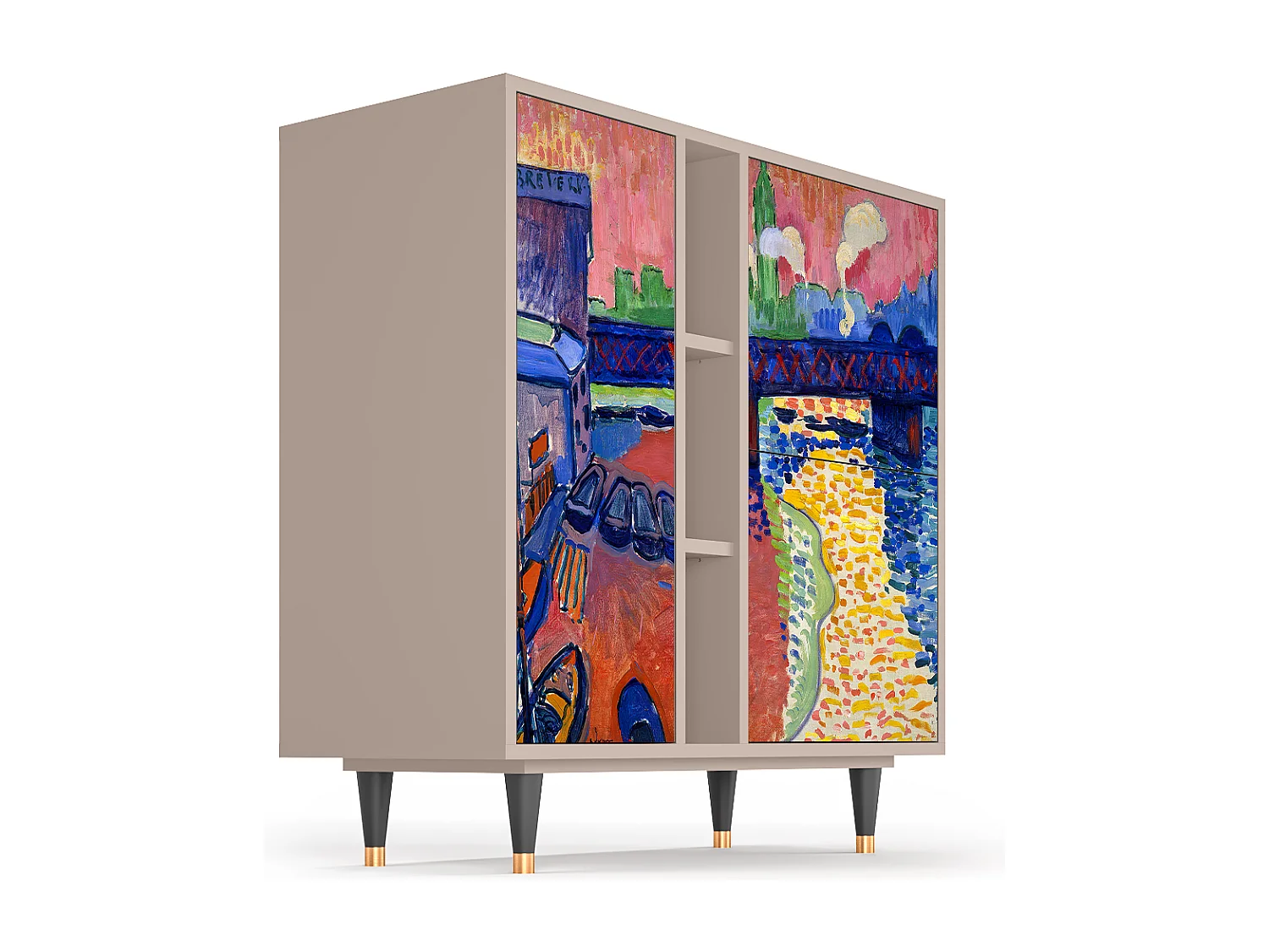 Credenza - 94х96х41 cm - BS5 - Charing Cross Bridge, Latte