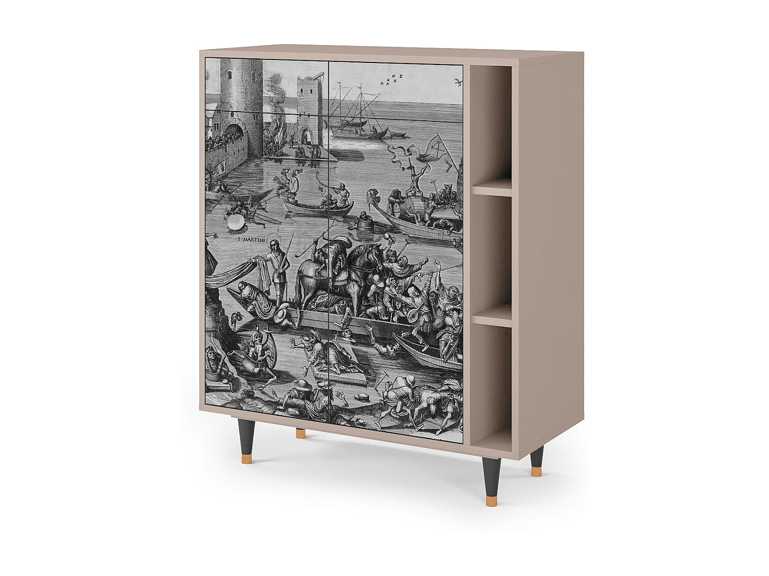 Dressoir - 96х110х41 cm - BS6 - Saint Martin, Latte