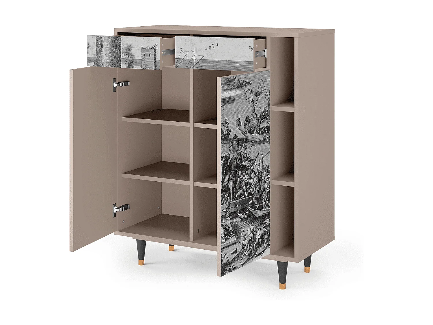 Dressoir - 96х110х41 cm - BS6 - Saint Martin, Latte