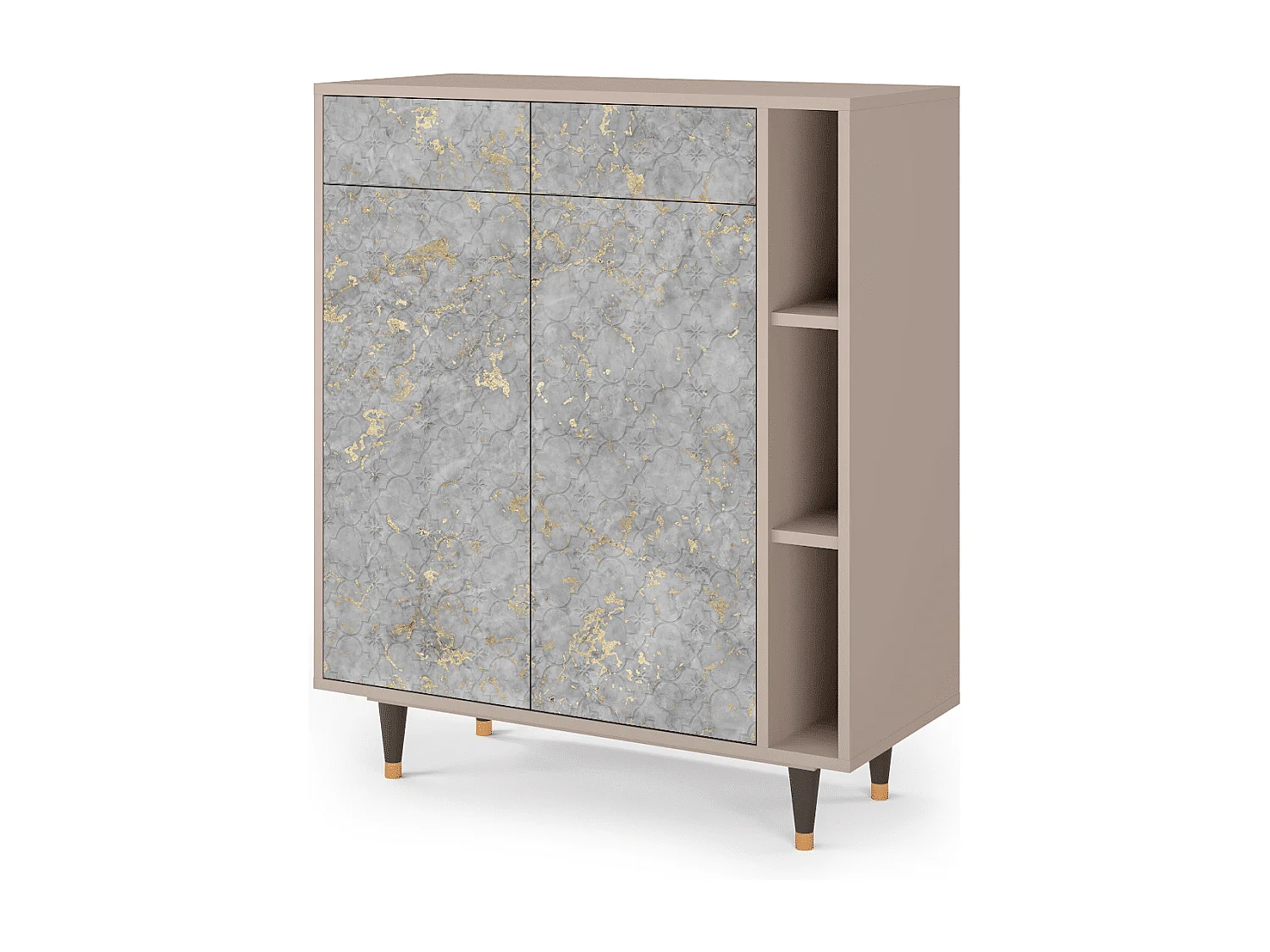 Kredens - 96х110х41 cm - BS6 - Mariana Trench, Latte