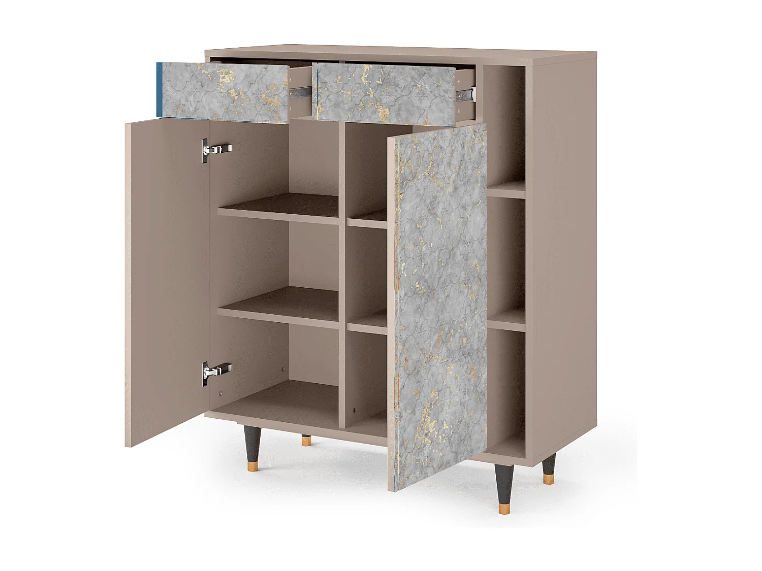 Kredens - 96х110х41 cm - BS6 - Mariana Trench, Latte