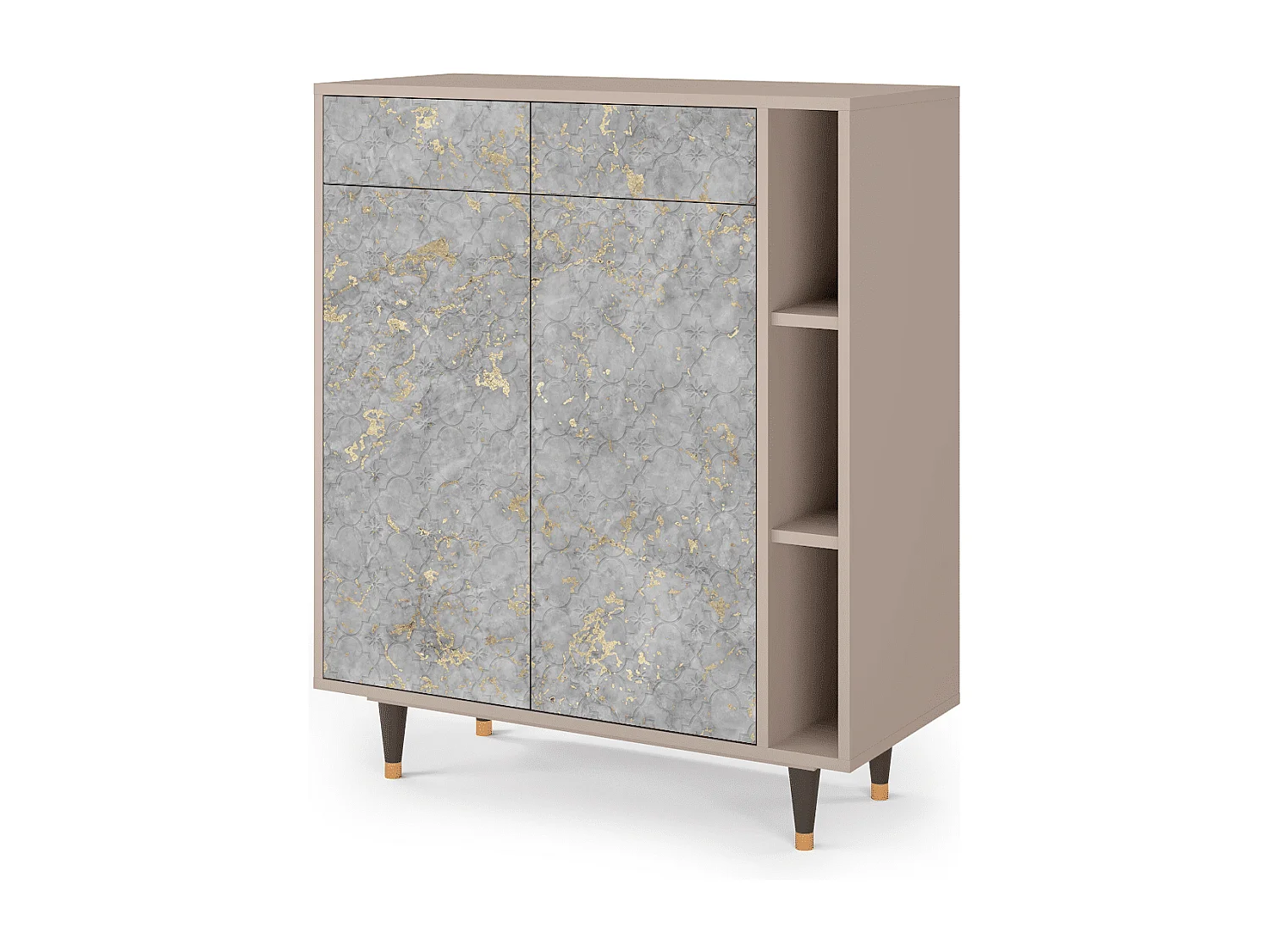 Kredens - 96х110х41 cm - BS6 - Mariana Trench, Latte