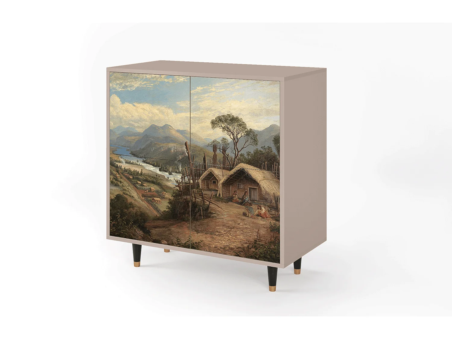 Buffet - 94x96x48 cm - BS3 - View Across the Plains , Latte