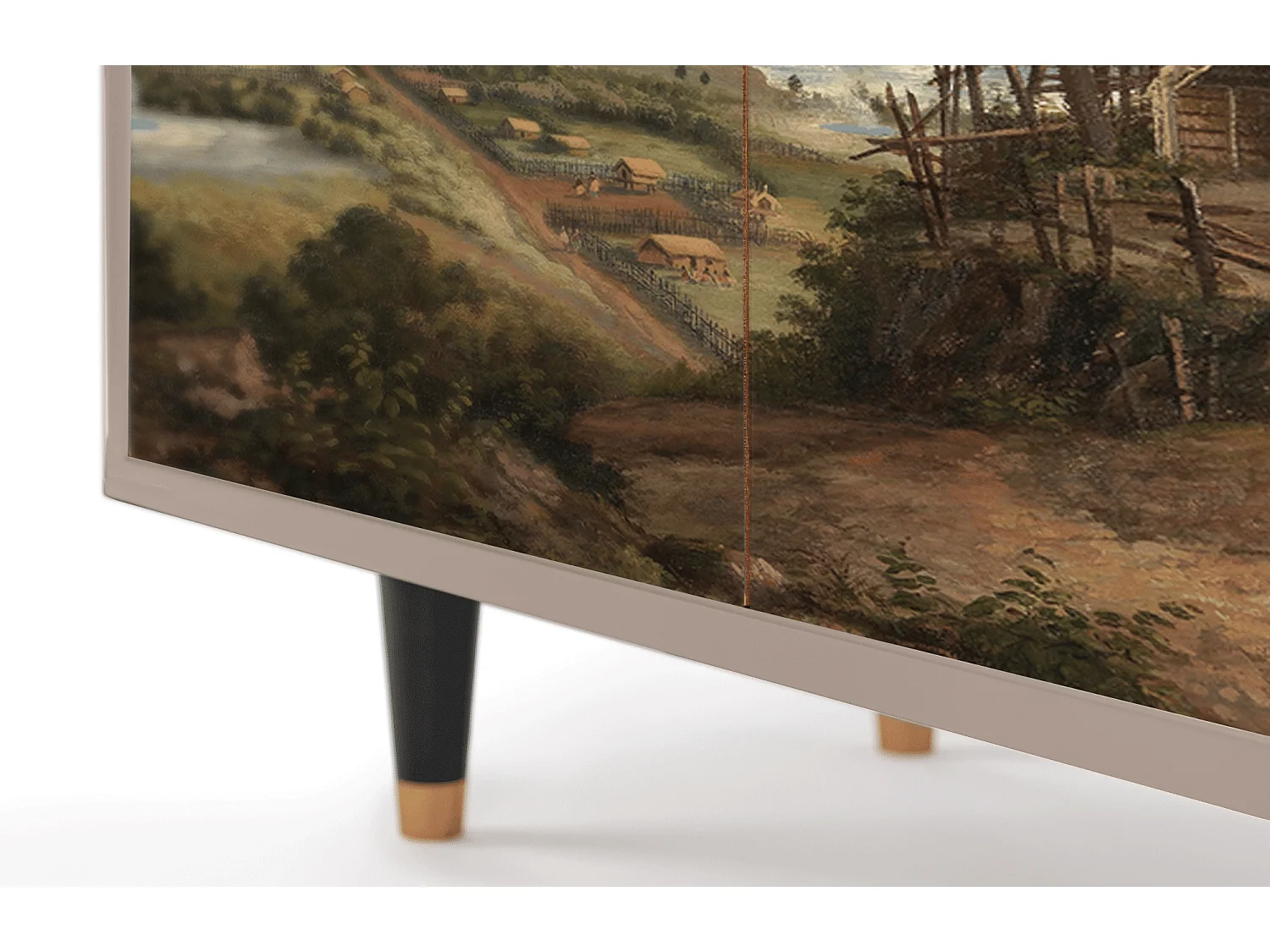 Buffet - 94x96x48 cm - BS3 - View Across the Plains , Latte