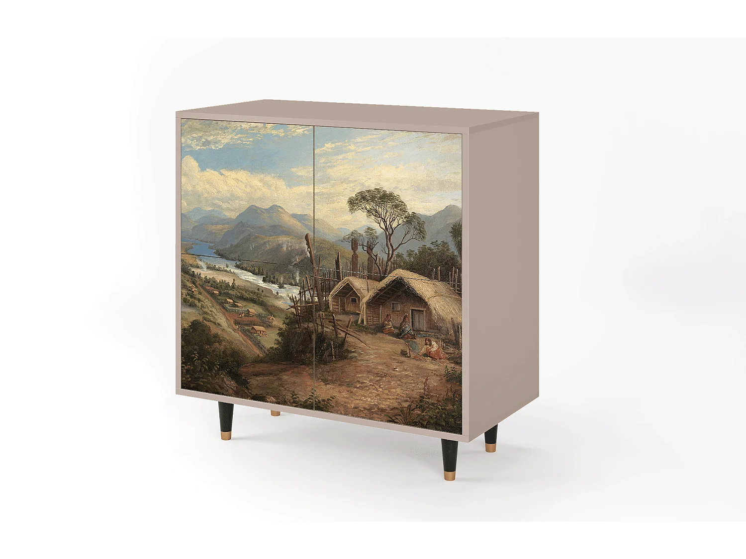 Buffet - 94x96x48 cm - BS3 - View Across the Plains , Latte