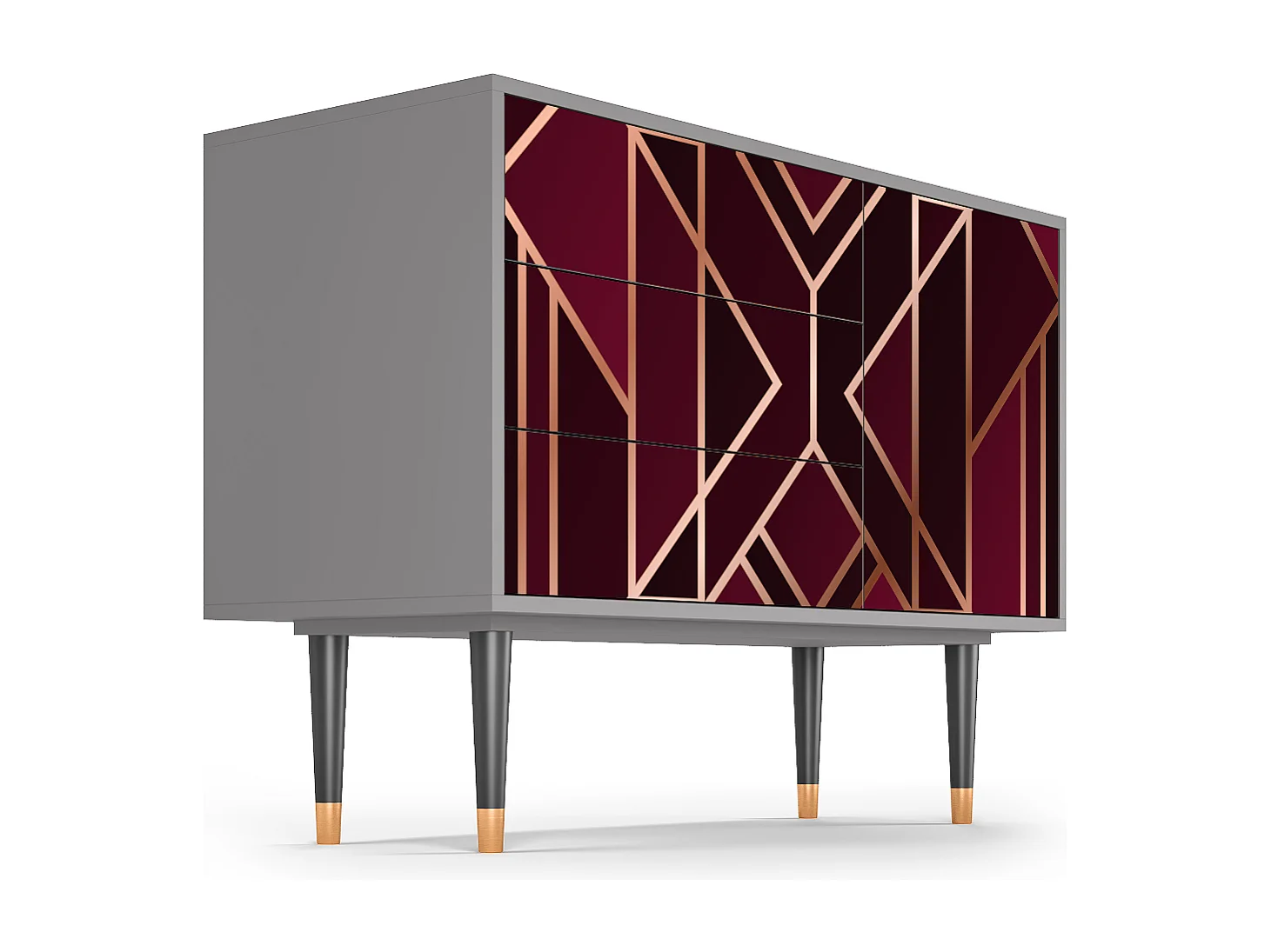 Aparador - 115х84х41 cm - S3 - Burgundy Jewelery, Cinza