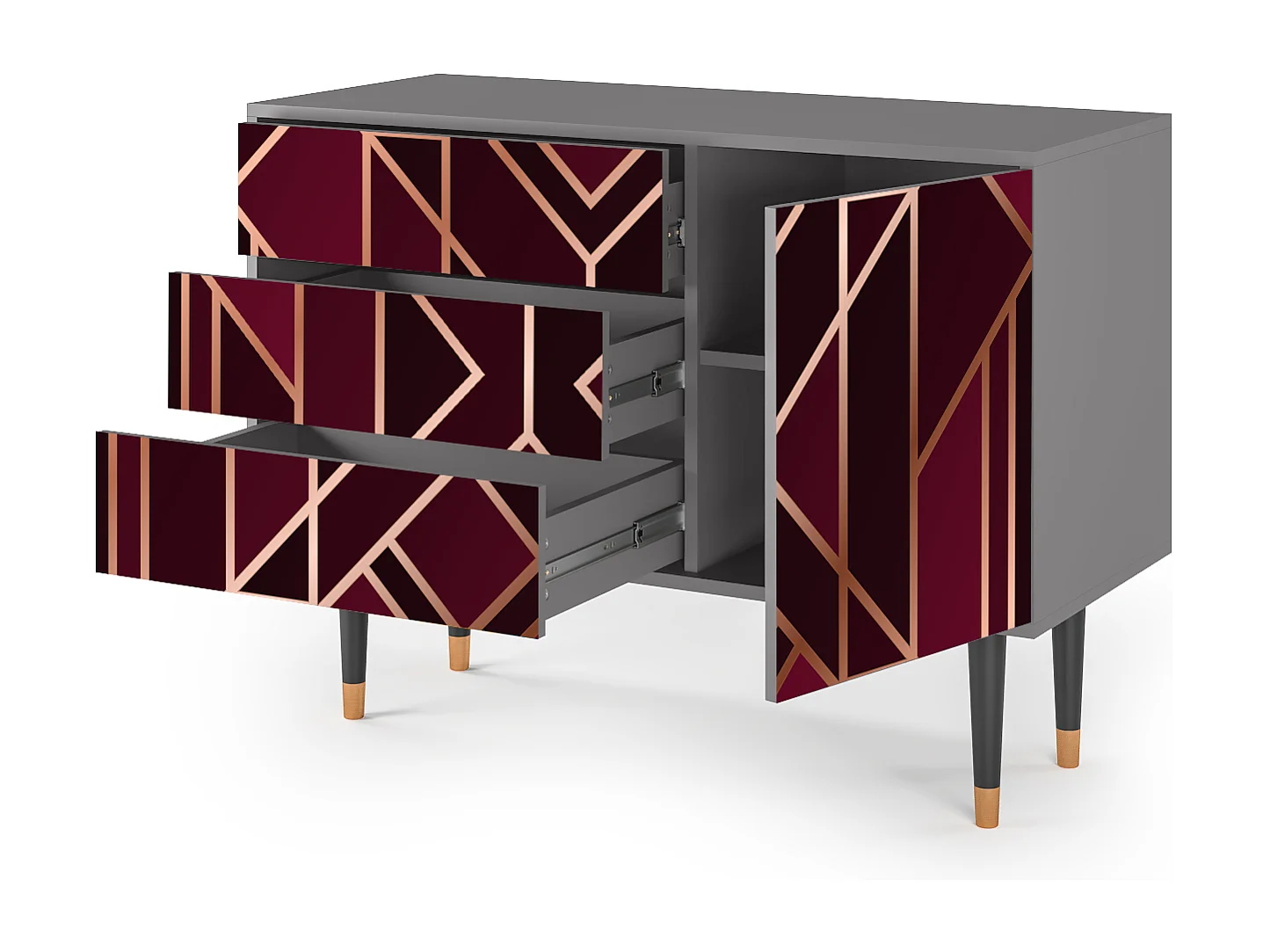 Credenza - 115х84х41 cm - S3 - Burgundy Jewelery, Grigio