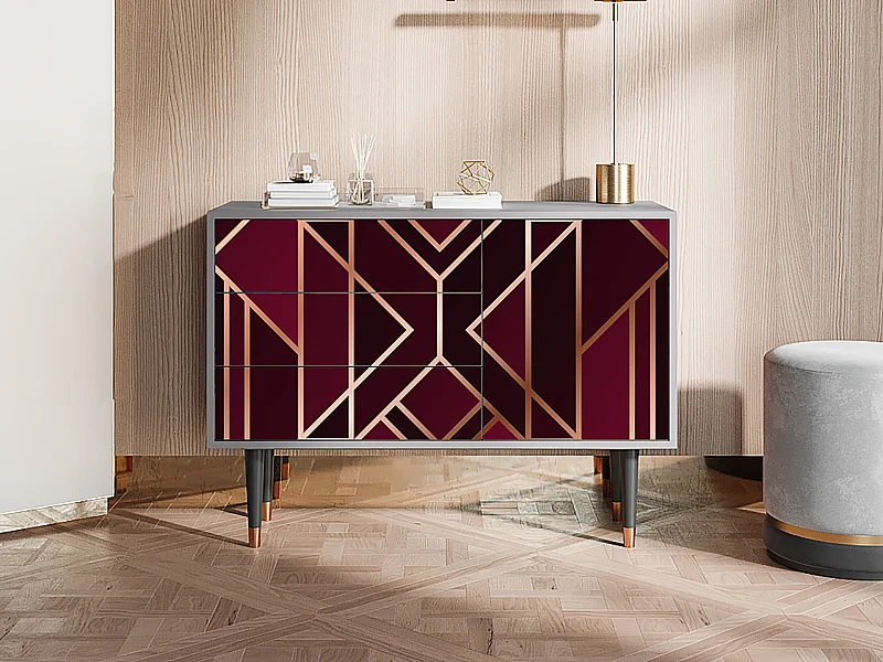 Sideboard - 115х84х41 cm - S3 - Burgundy Jewelery, Grau