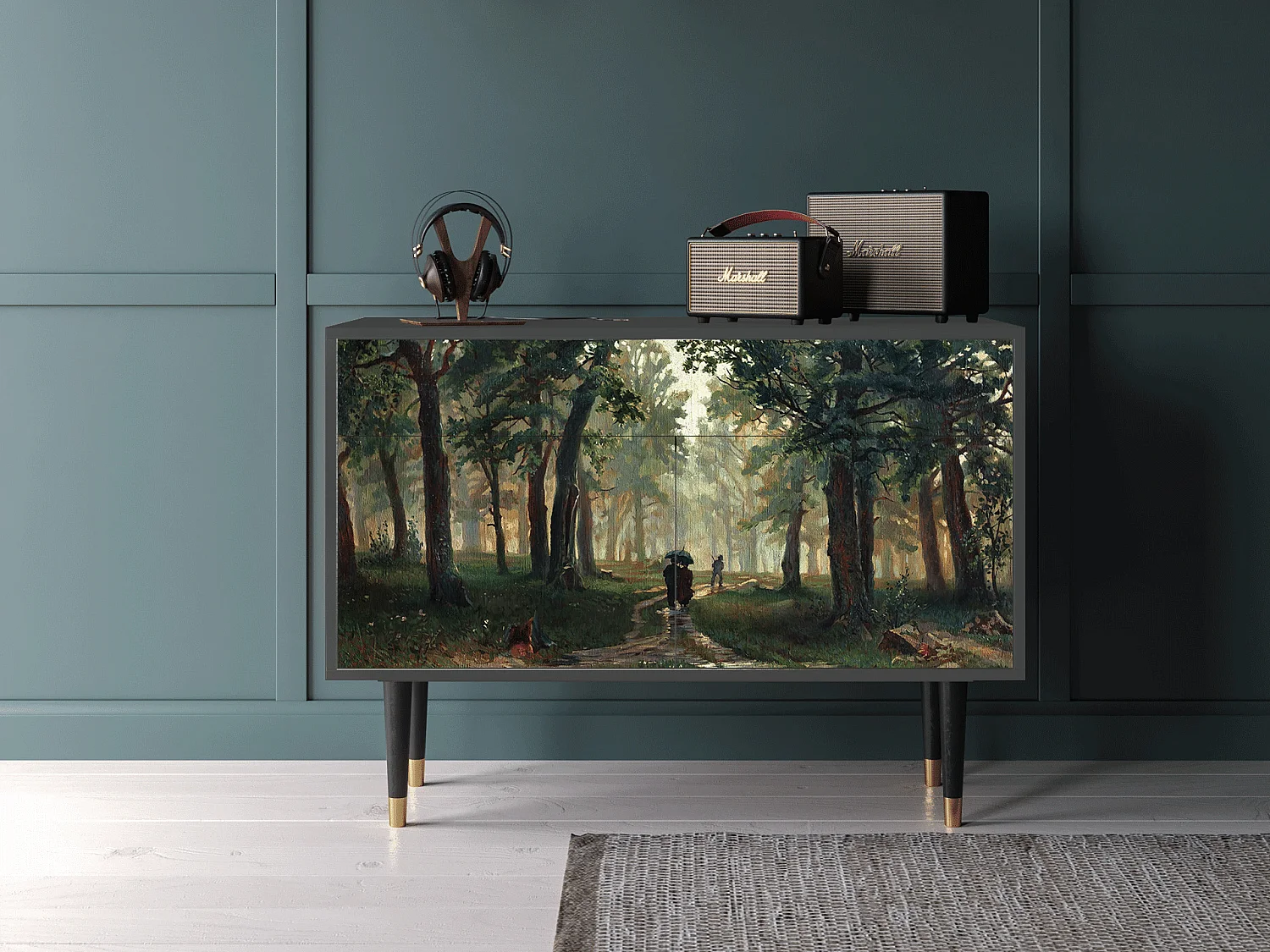 Buffet - 115x85x48 cm - BS4 -  Rain in the Oak Forest, Anthracite