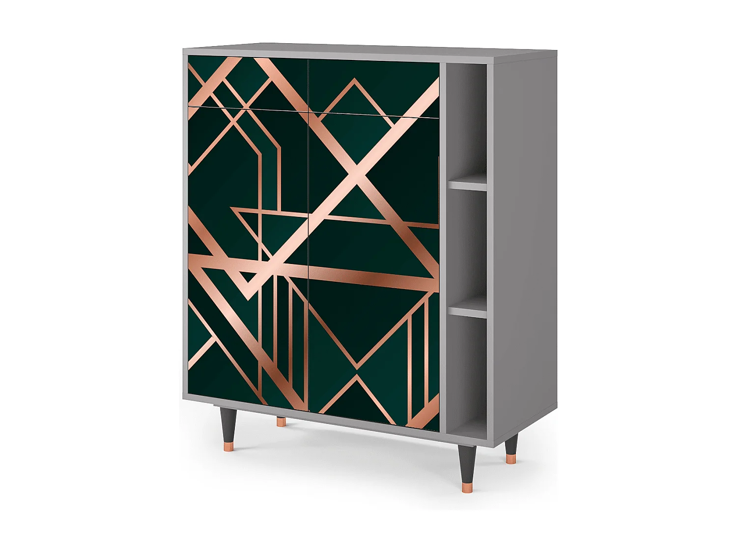 Kredens - 96х110х41 cm - BS6 - Emerald Gatsby, Szary