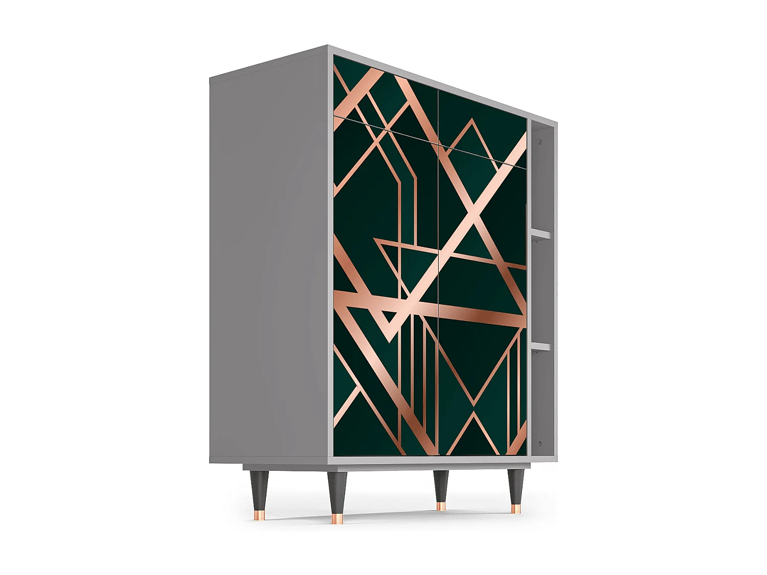 Kredens - 96х110х41 cm - BS6 - Emerald Gatsby, Szary