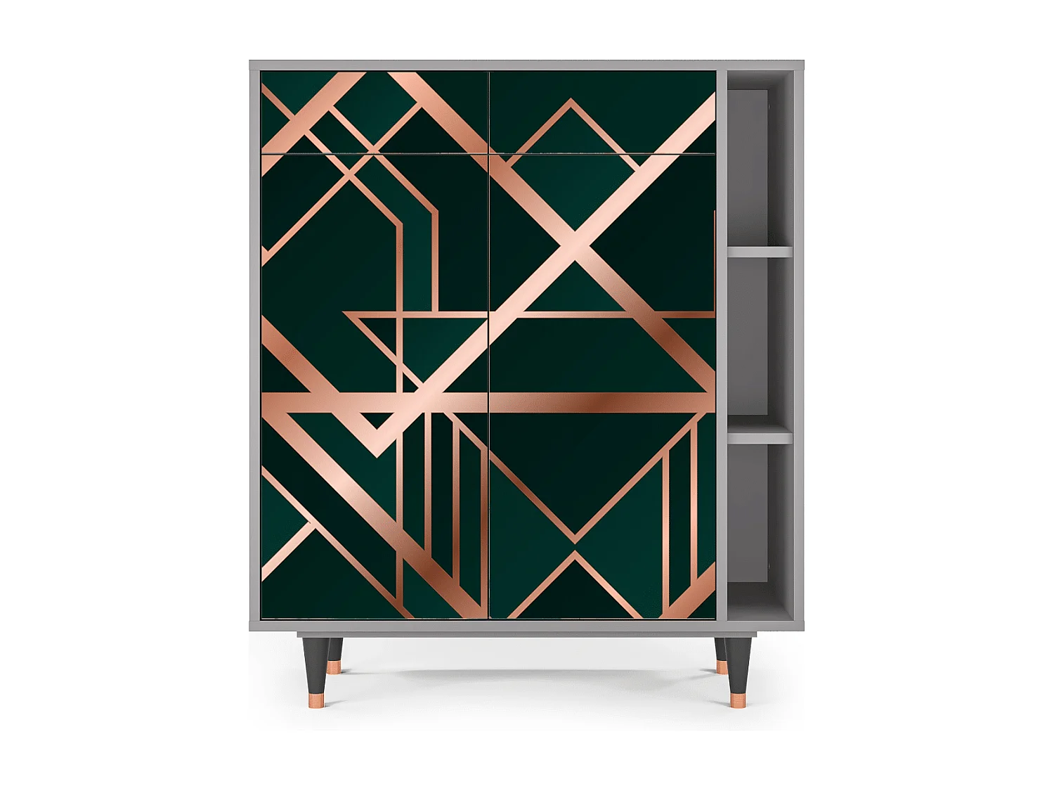 Kredens - 96х110х41 cm - BS6 - Emerald Gatsby, Szary