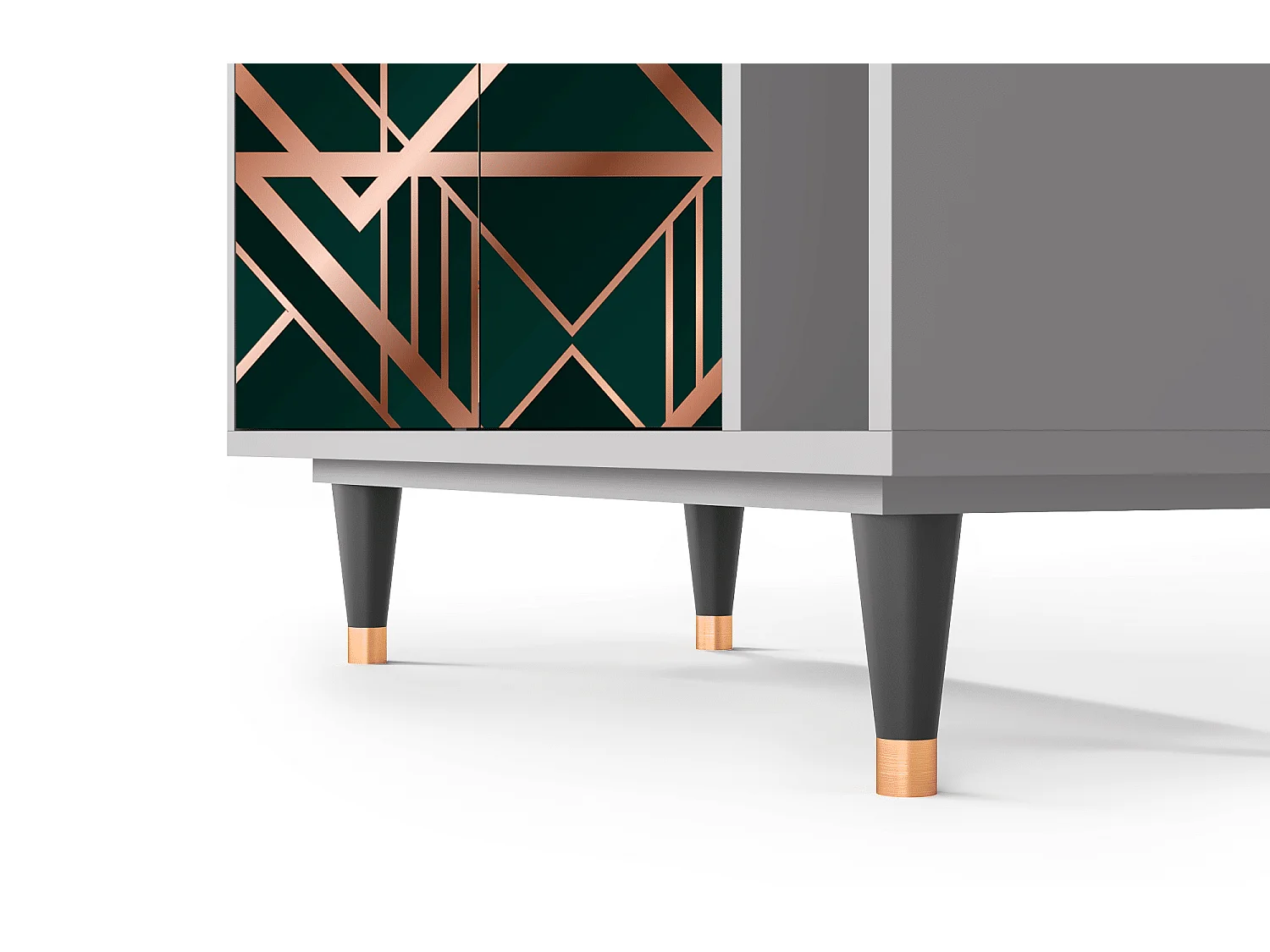 Kredens - 96х110х41 cm - BS6 - Emerald Gatsby, Szary