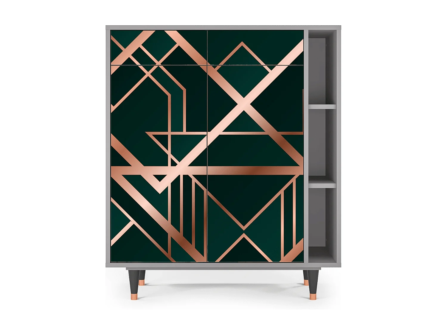 Kredens - 96х110х41 cm - BS6 - Emerald Gatsby, Szary