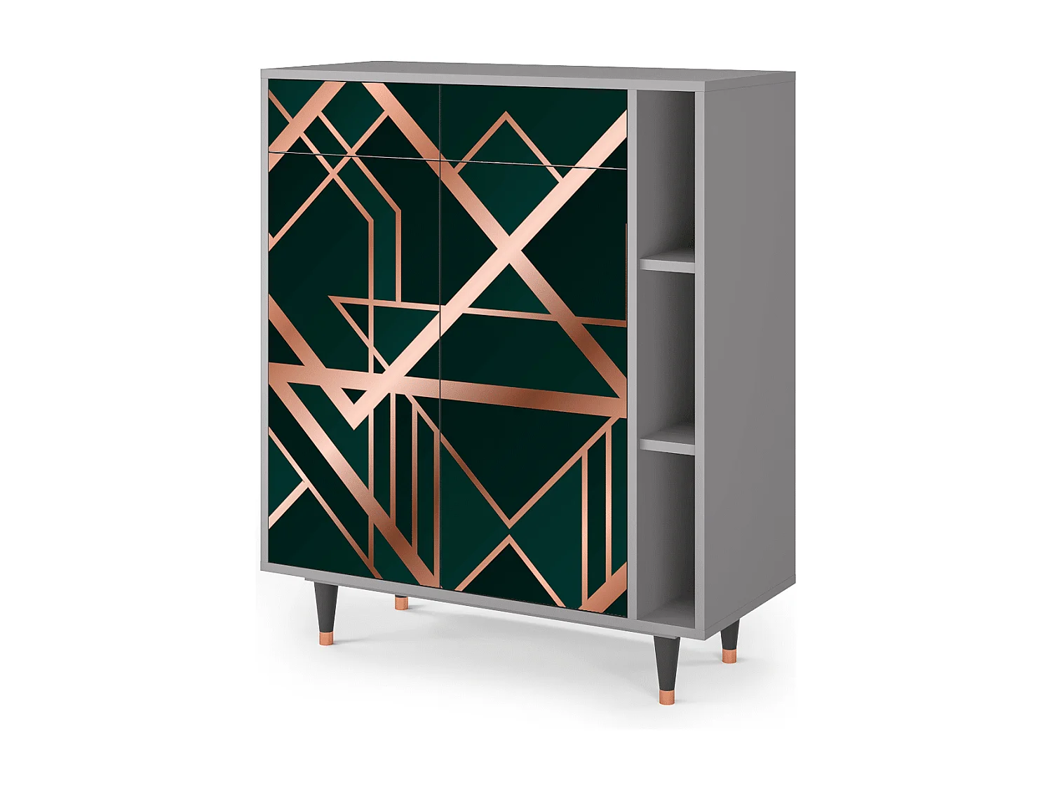 Kredens - 96х110х41 cm - BS6 - Emerald Gatsby, Szary