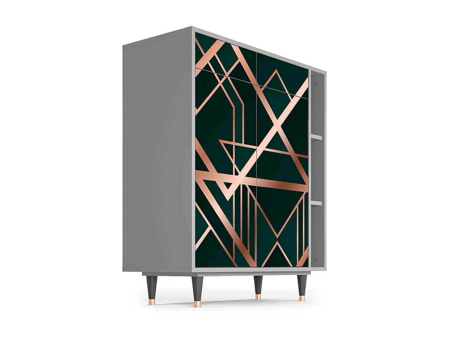 Kredens - 96х110х41 cm - BS6 - Emerald Gatsby, Szary