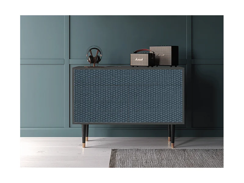 Kredens - 115x85x48 cm - BS4 - Knitted Pattern, Antracyt