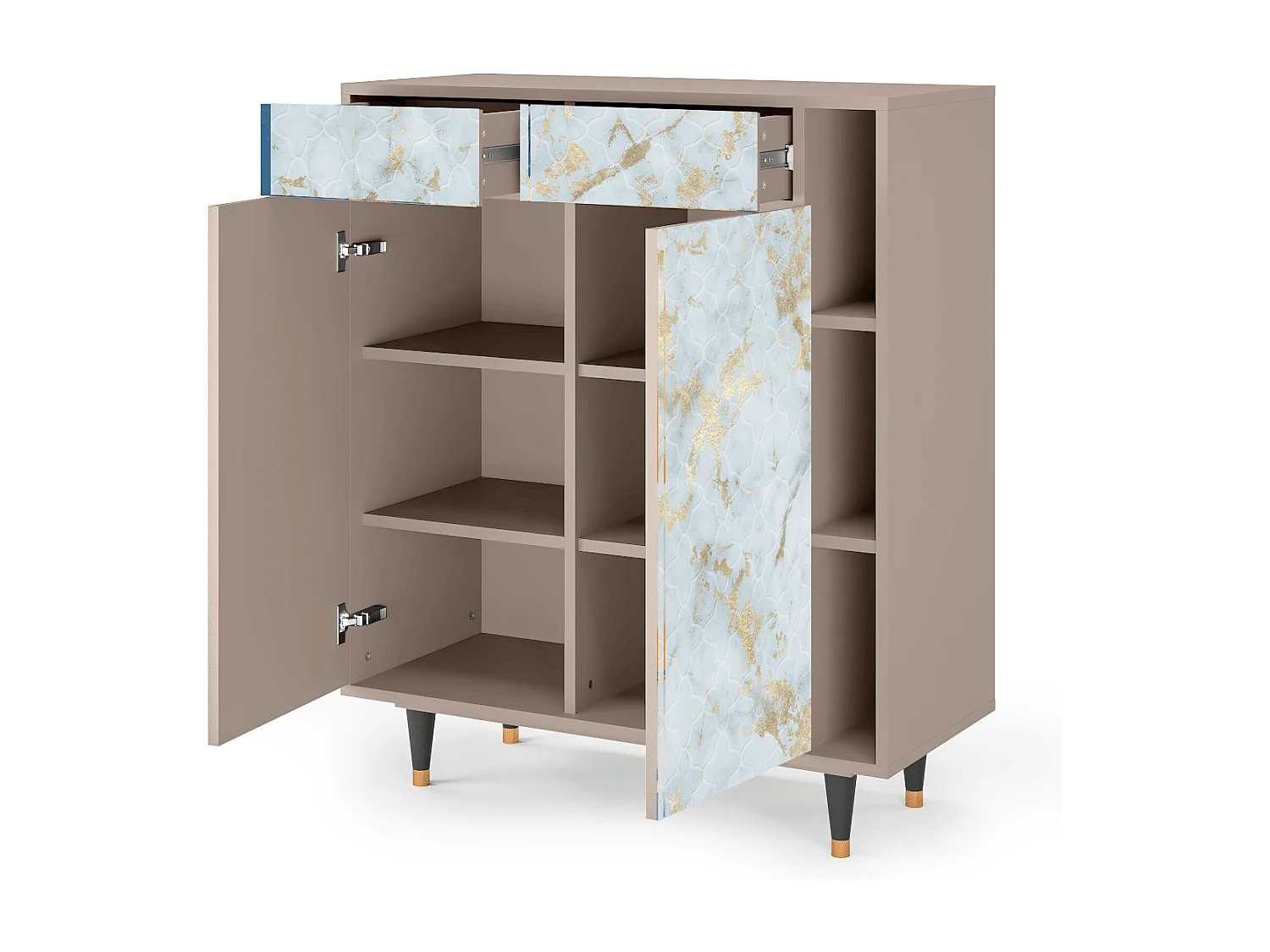 Dressoir - 96х110х41 cm - BS6 - Golden Waves, Latte