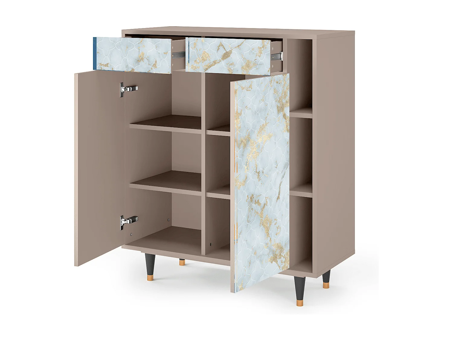 Buffet - 96х110х41 cm - BS6 - Golden Waves, Latte