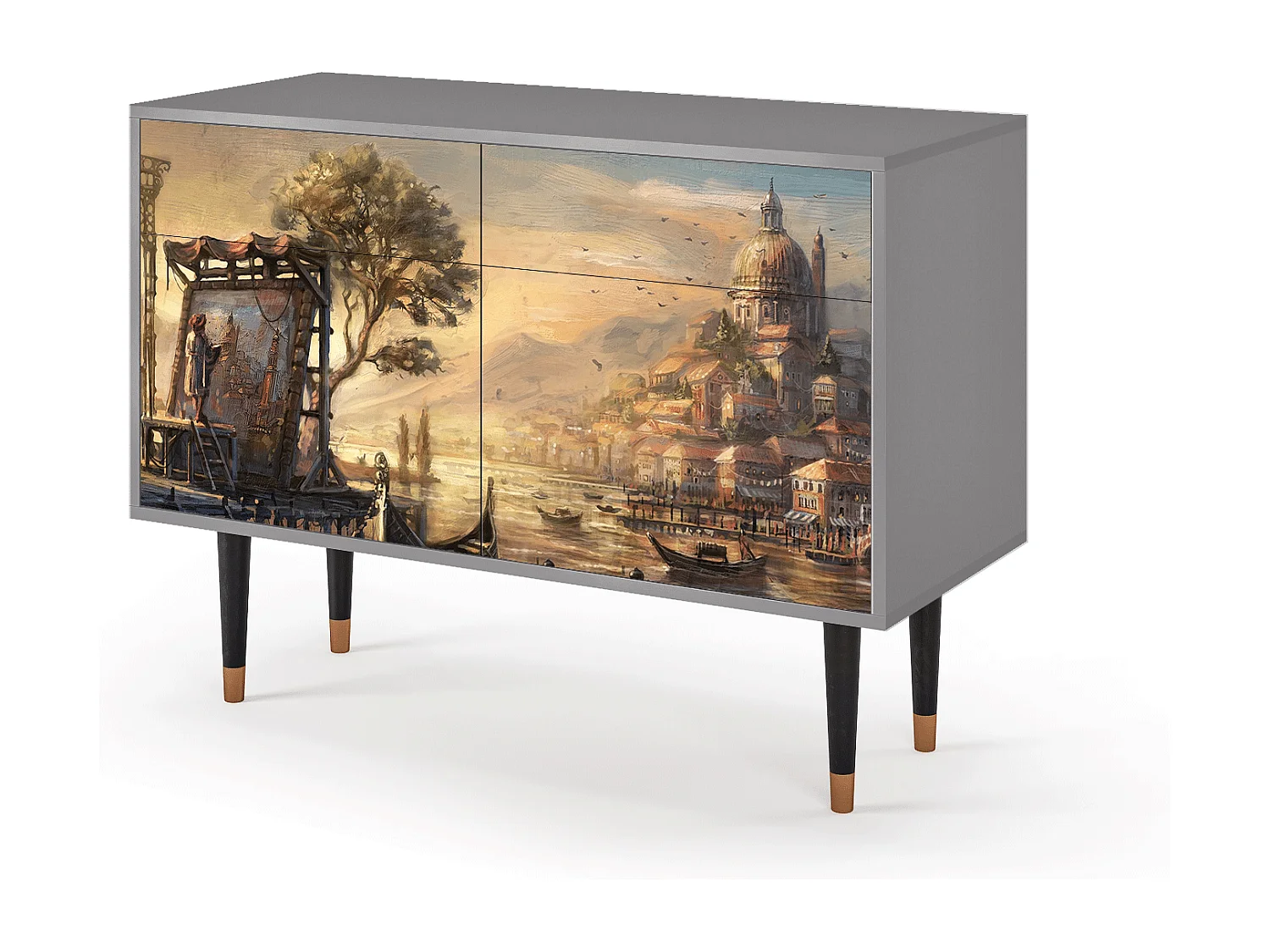 Credenza - 115x85x48 cm - BS4 - Venice, Grigio