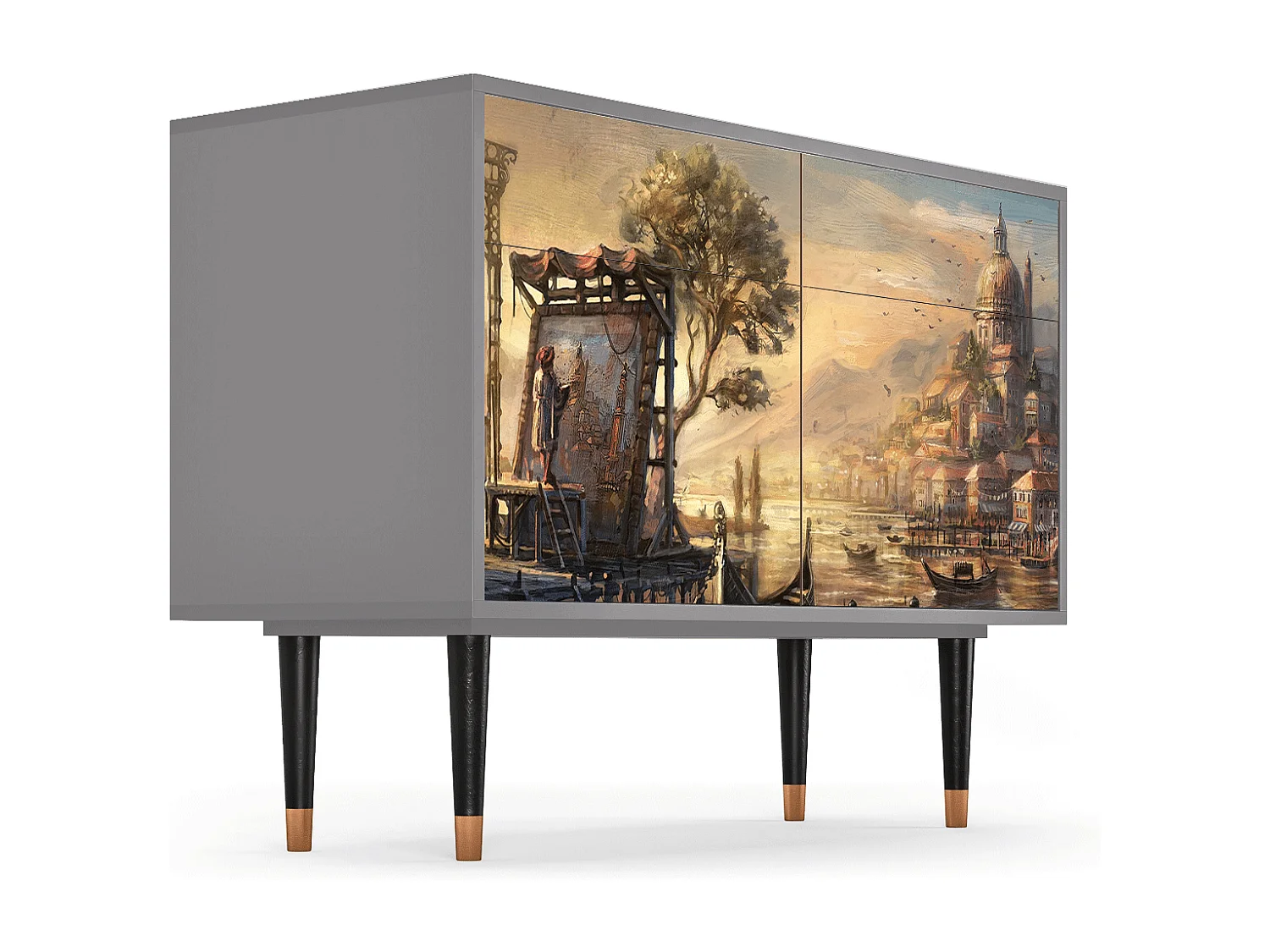 Credenza - 115x85x48 cm - BS4 - Venice, Grigio