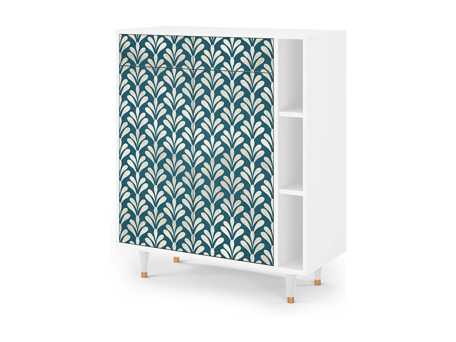 Aparador - 96х110х41 cm - BS6 - Milky Tears, Blanco