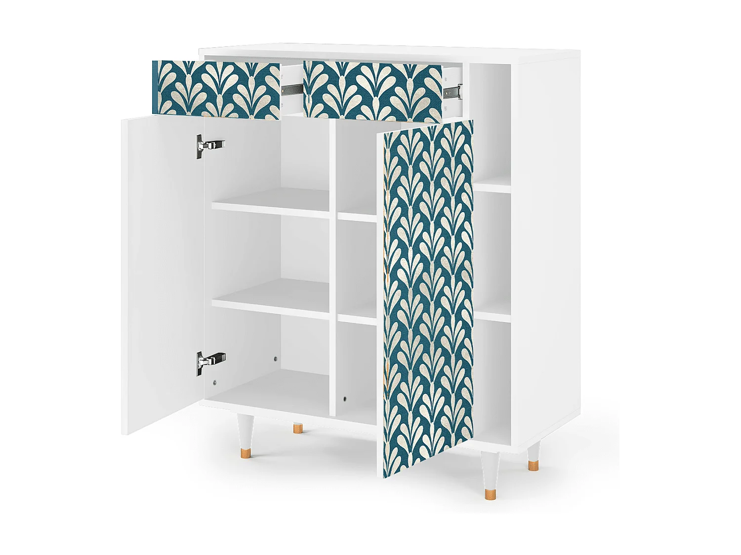 Aparador - 96х110х41 cm - BS6 - Milky Tears, Blanco