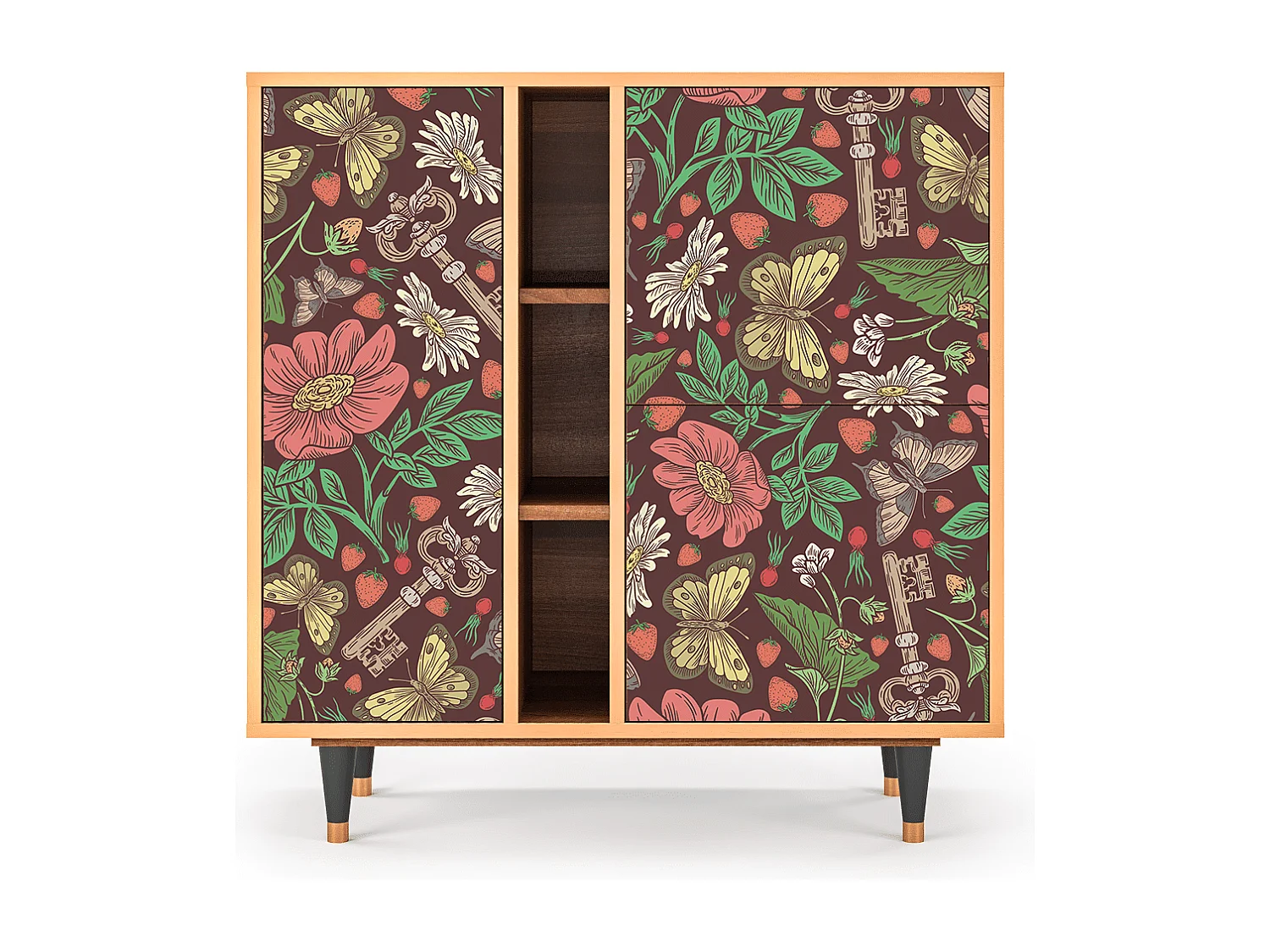 Buffet - 94х96х41 cm - BS5 - Alice in Wonderland, Noyer