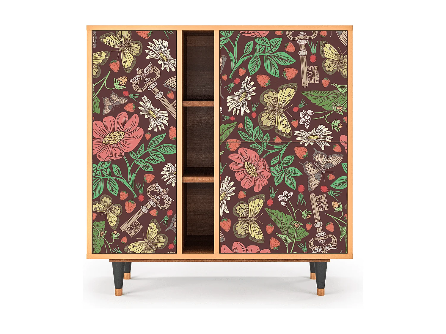 Buffet - 94х96х41 cm - BS5 - Alice in Wonderland, Noyer