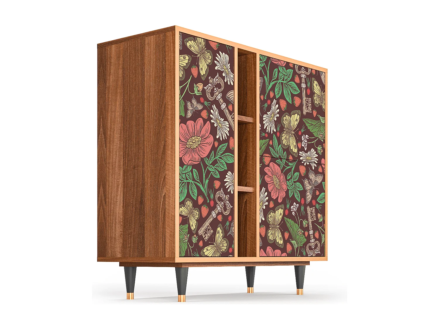 Buffet - 94х96х41 cm - BS5 - Alice in Wonderland, Noyer