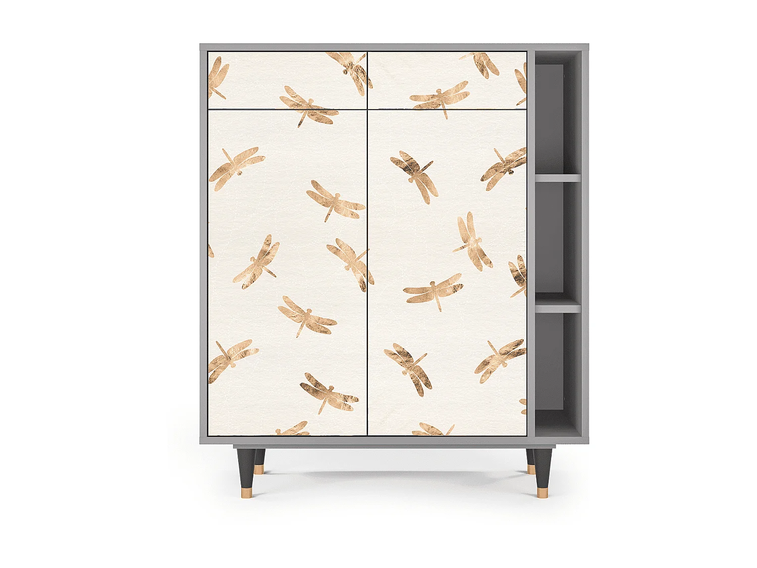 Buffet - 96х110х41 cm - BS6 - Nude Dragonflies, Gris
