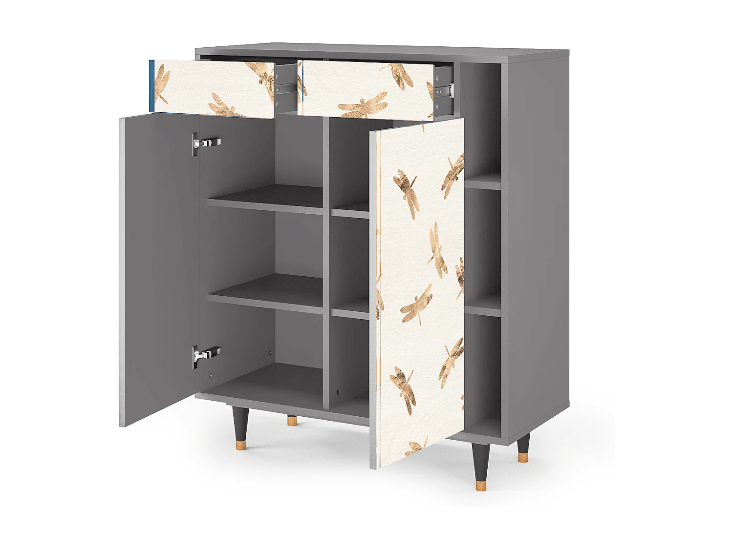Buffet - 96х110х41 cm - BS6 - Nude Dragonflies, Gris